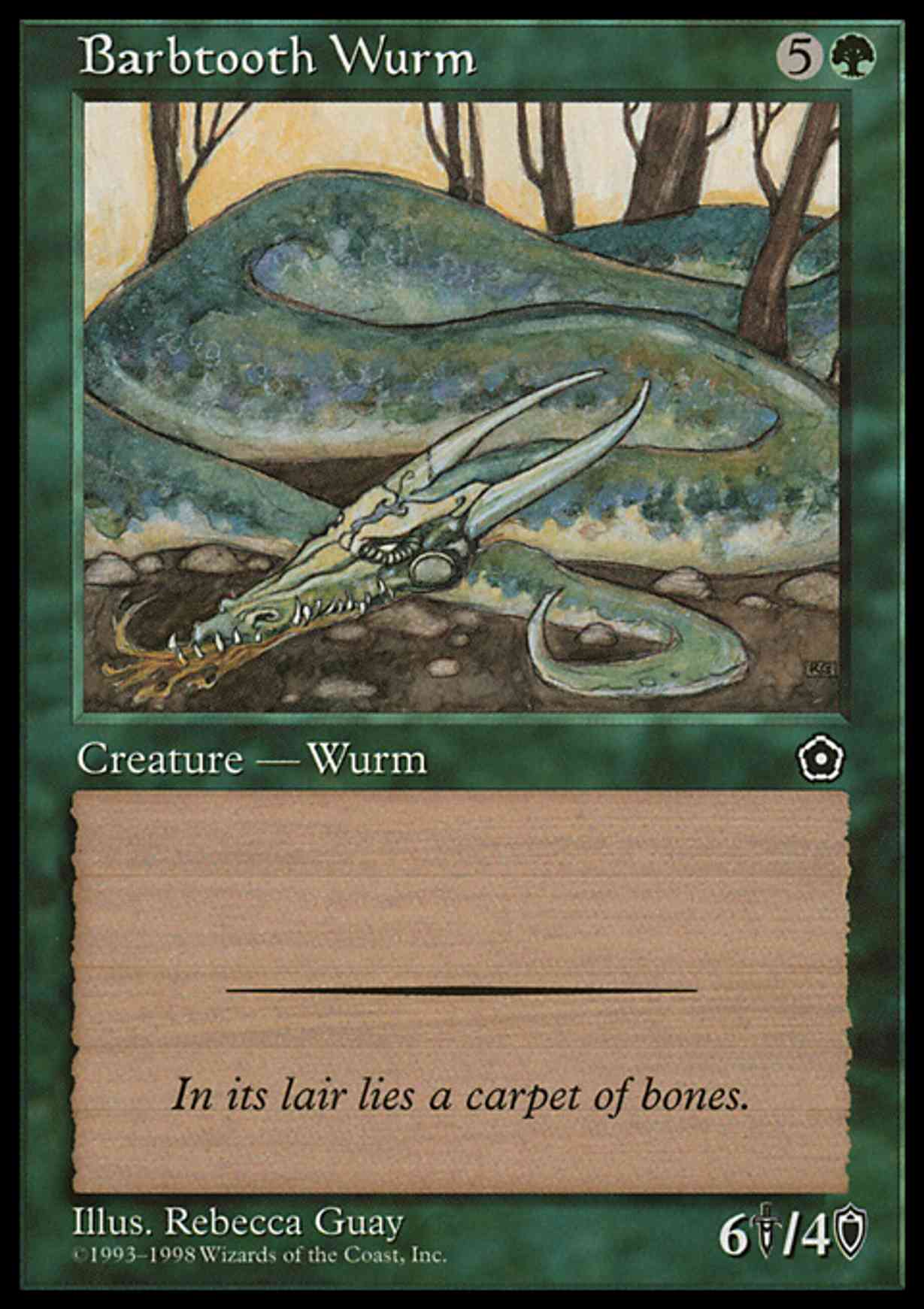 Barbtooth Wurm magic card front