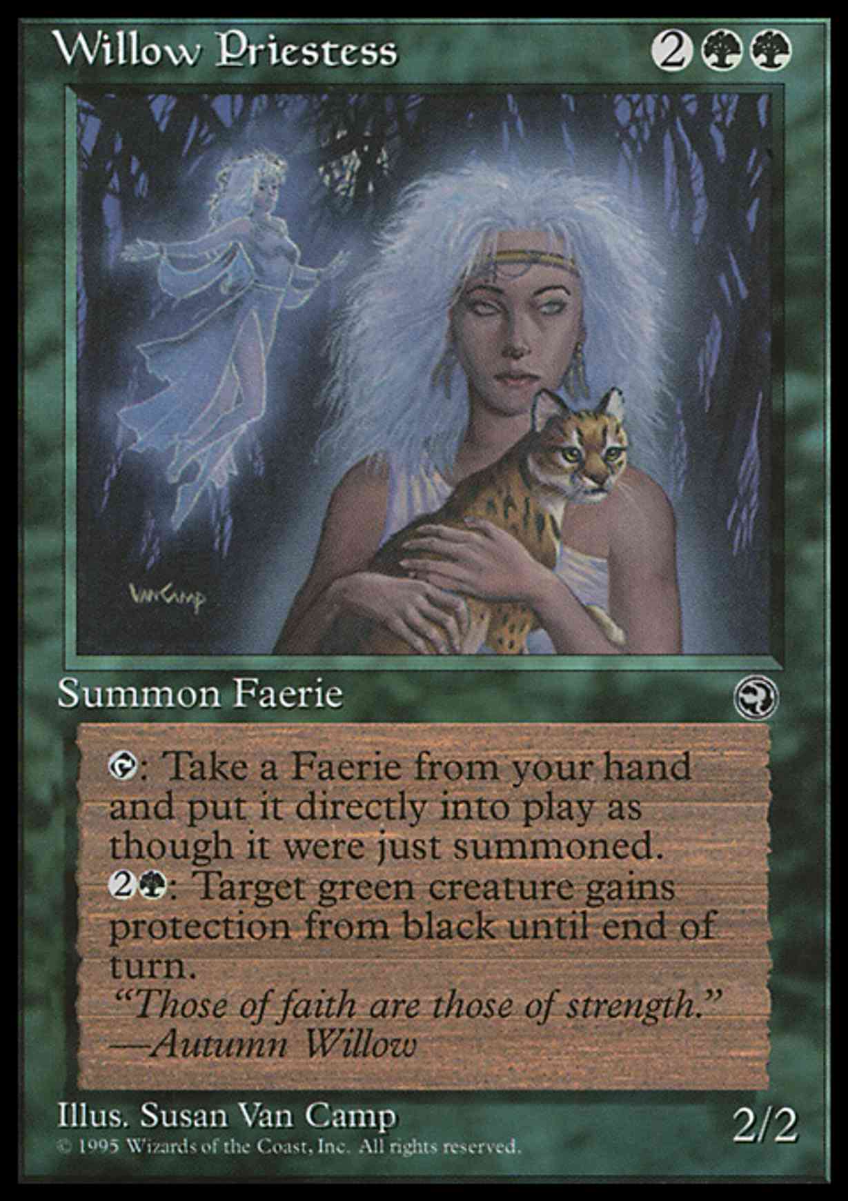 Willow Priestess magic card front