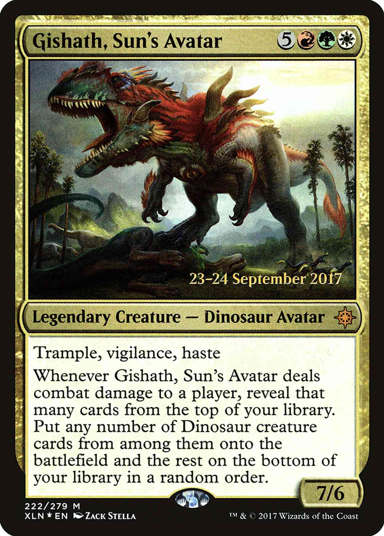 Gishath, Sun's Avatar (XLN) magic card front