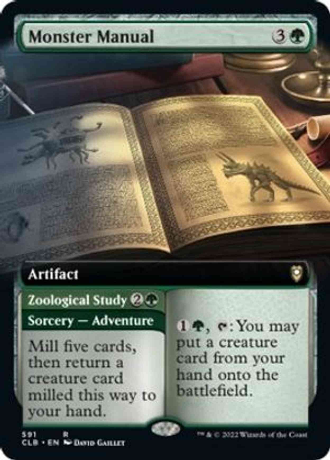 Monster Manual (Extended Art) magic card front