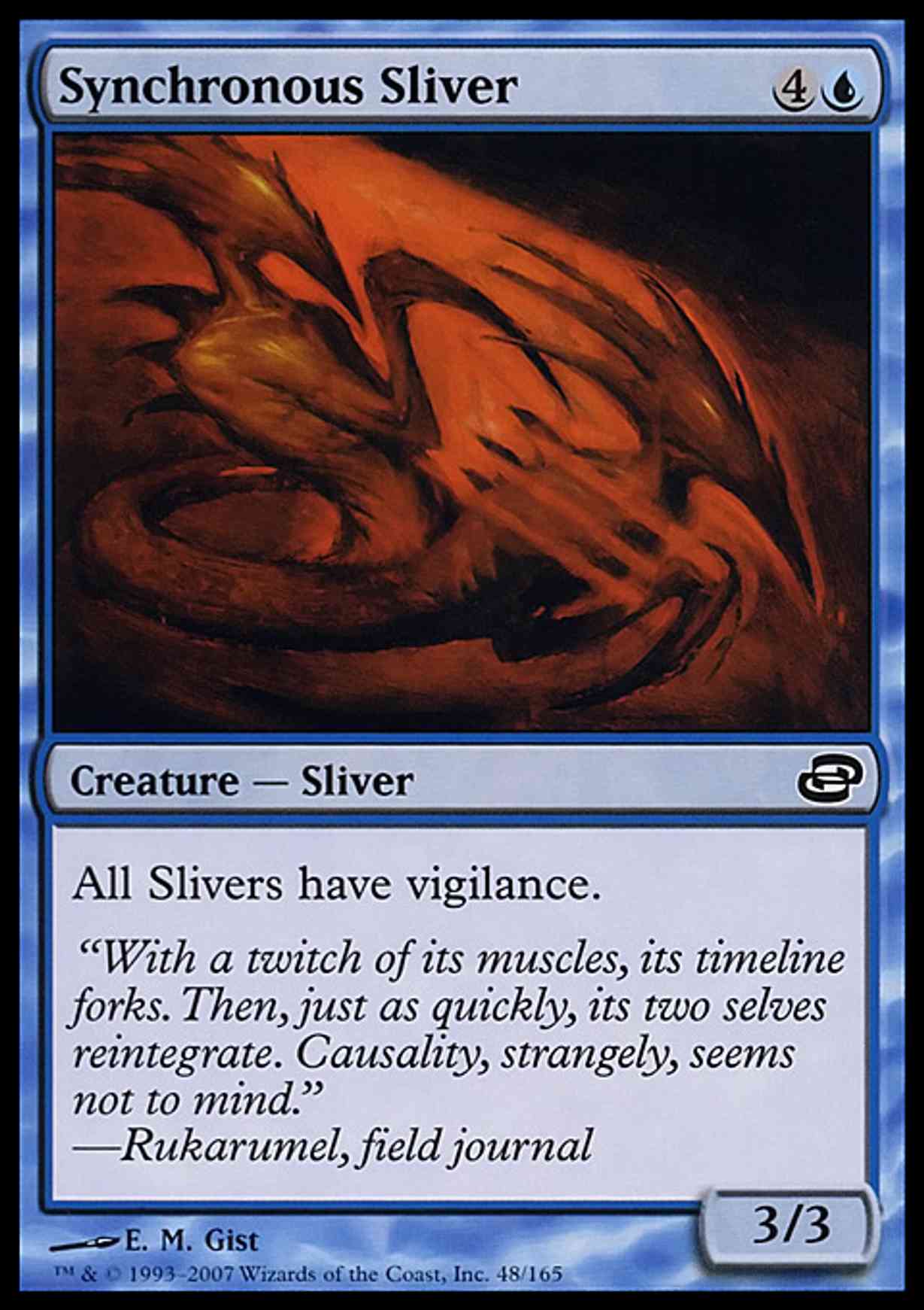 Synchronous Sliver magic card front
