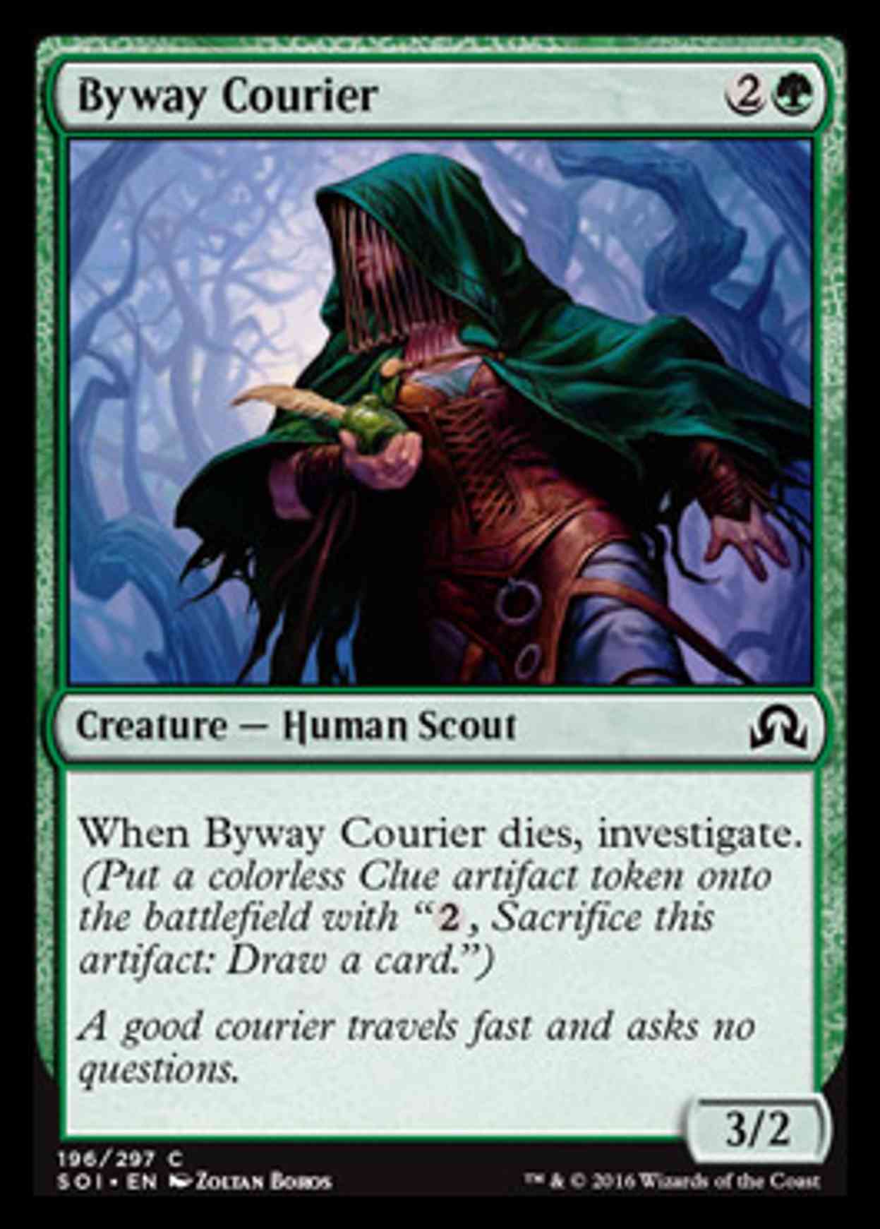 Byway Courier magic card front