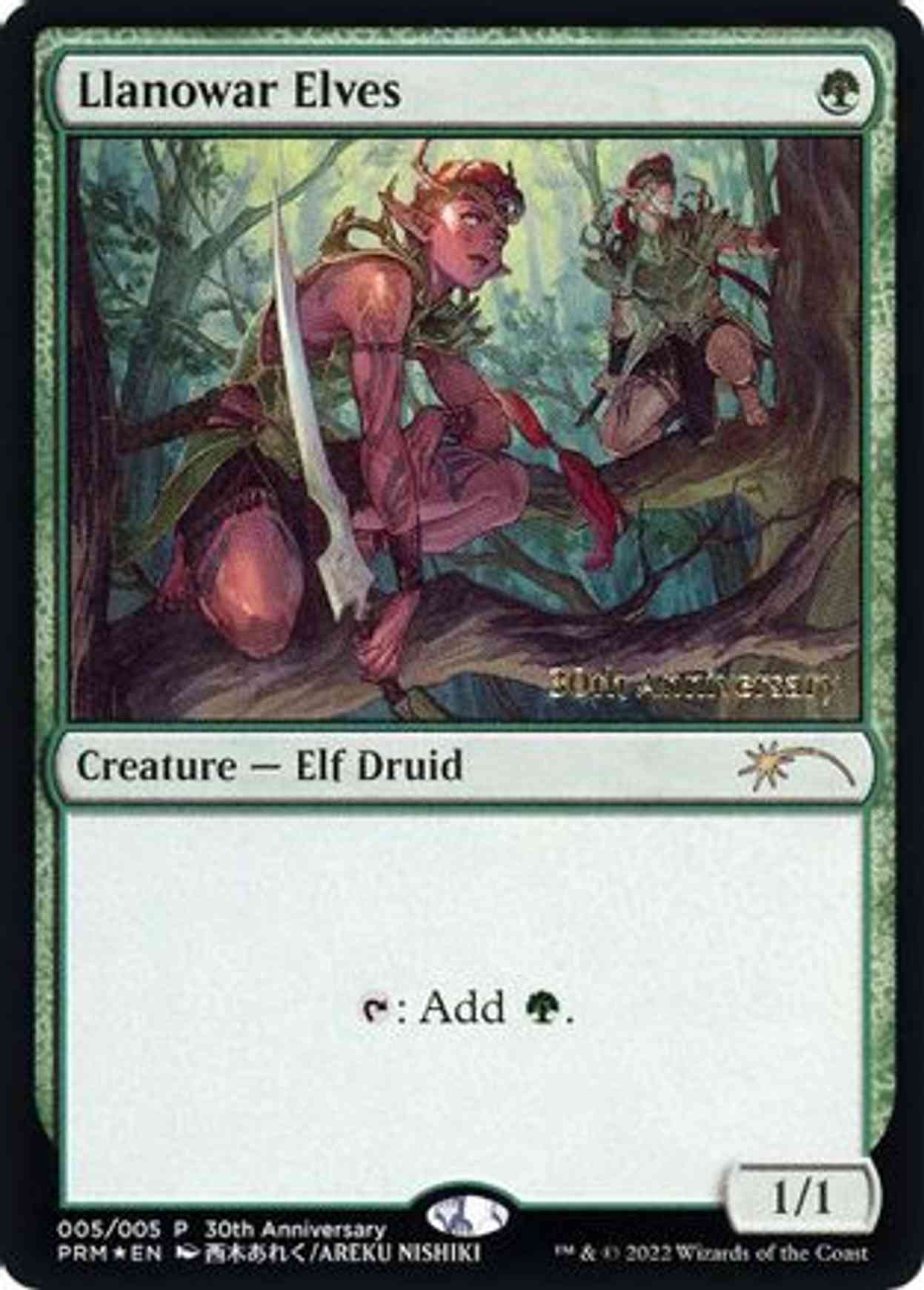 Llanowar Elves magic card front