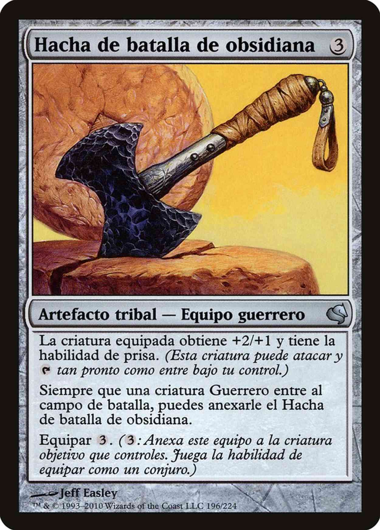 Obsidian Battle-Axe (Retro Frame) magic card front