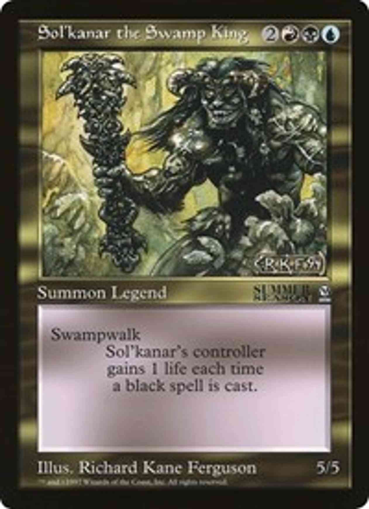 Sol'kanar the Swamp King (Oversized) magic card front