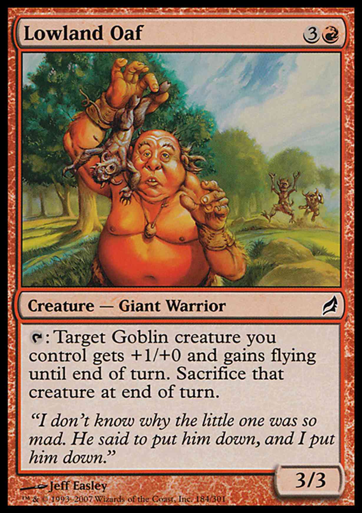 Lowland Oaf magic card front