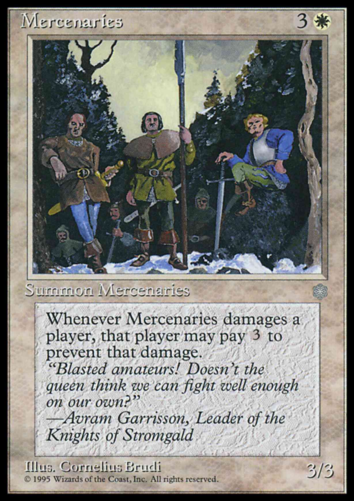 Mercenaries magic card front