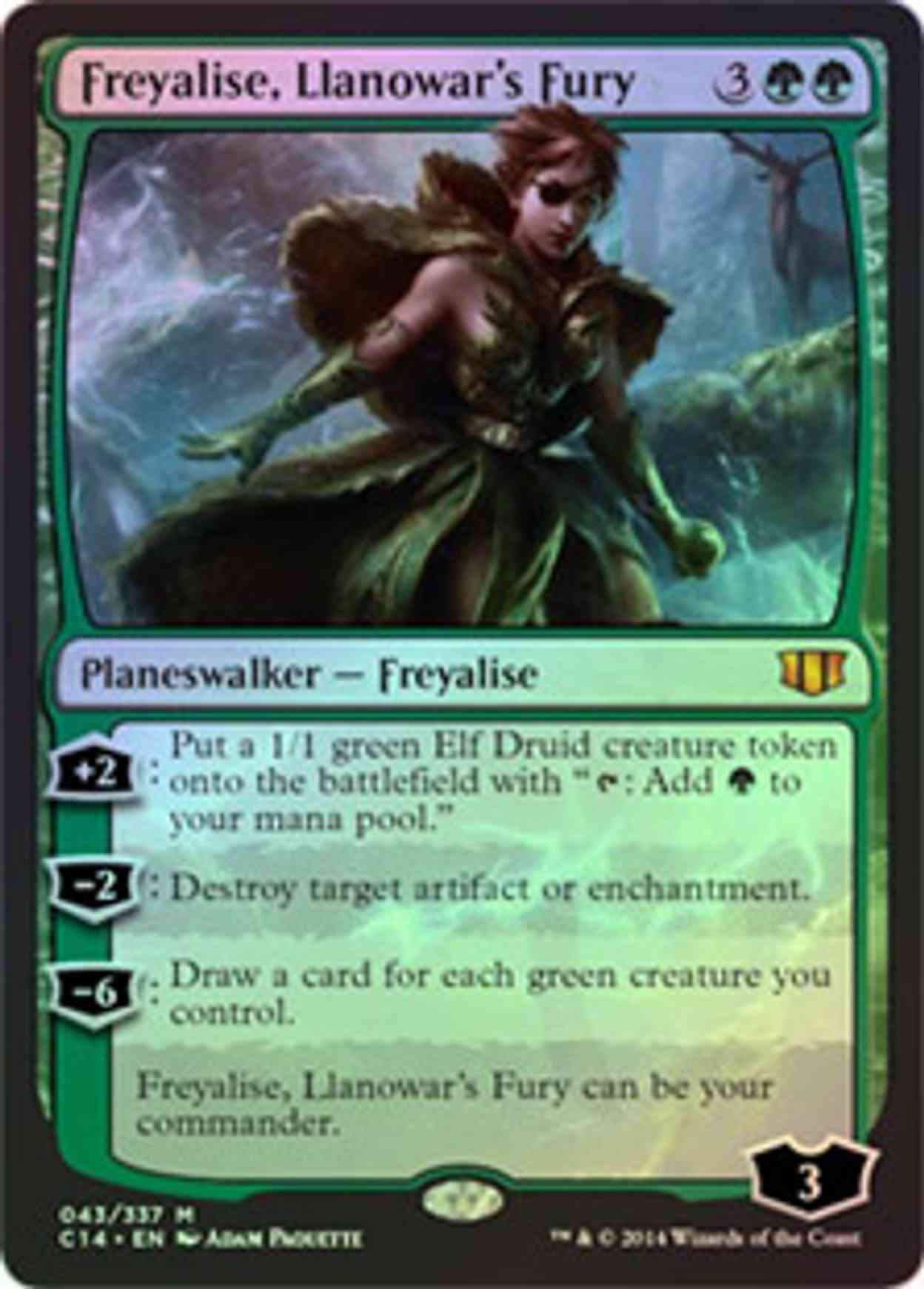 Freyalise, Llanowar's Fury (Commander 2014) magic card front