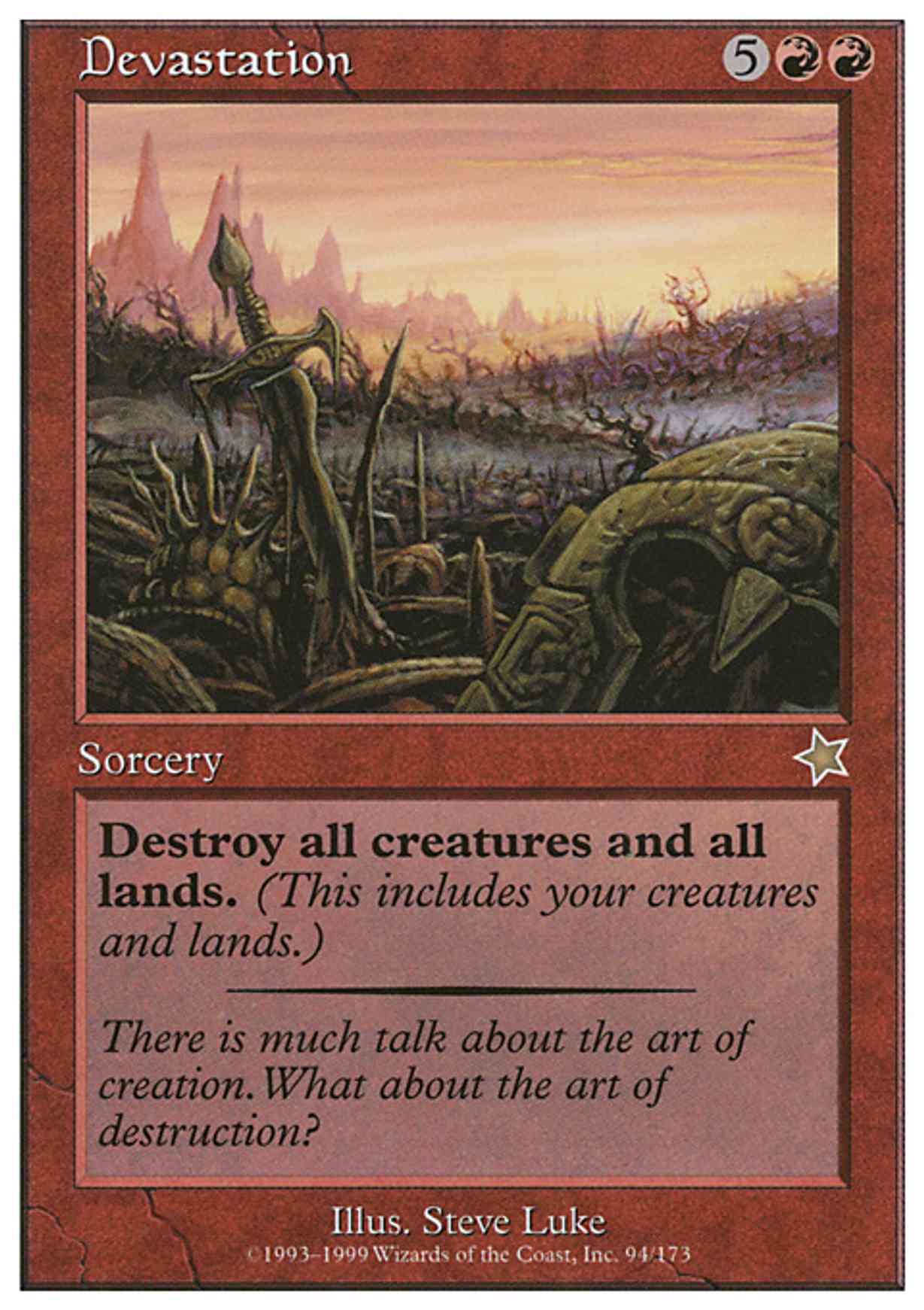 Devastation magic card front