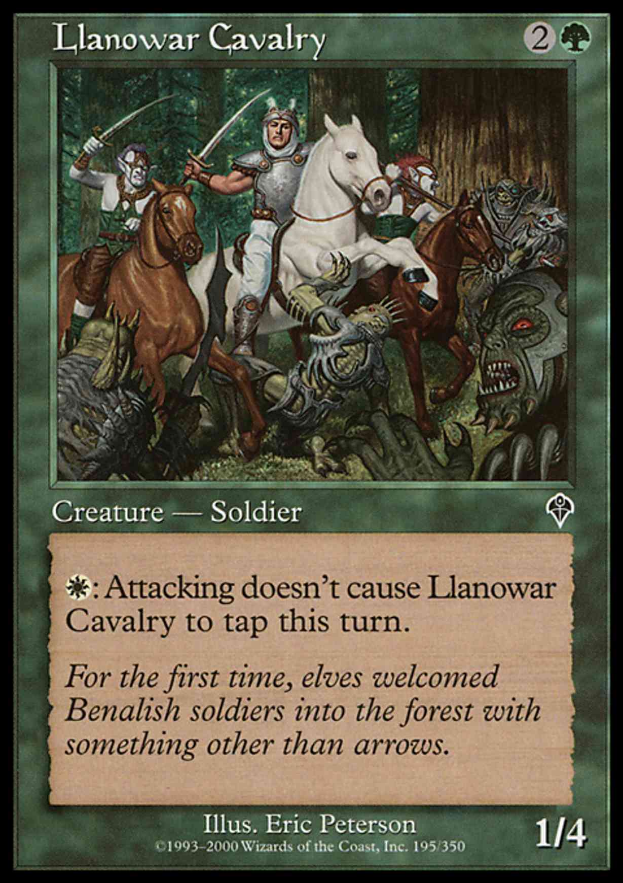 Llanowar Cavalry magic card front