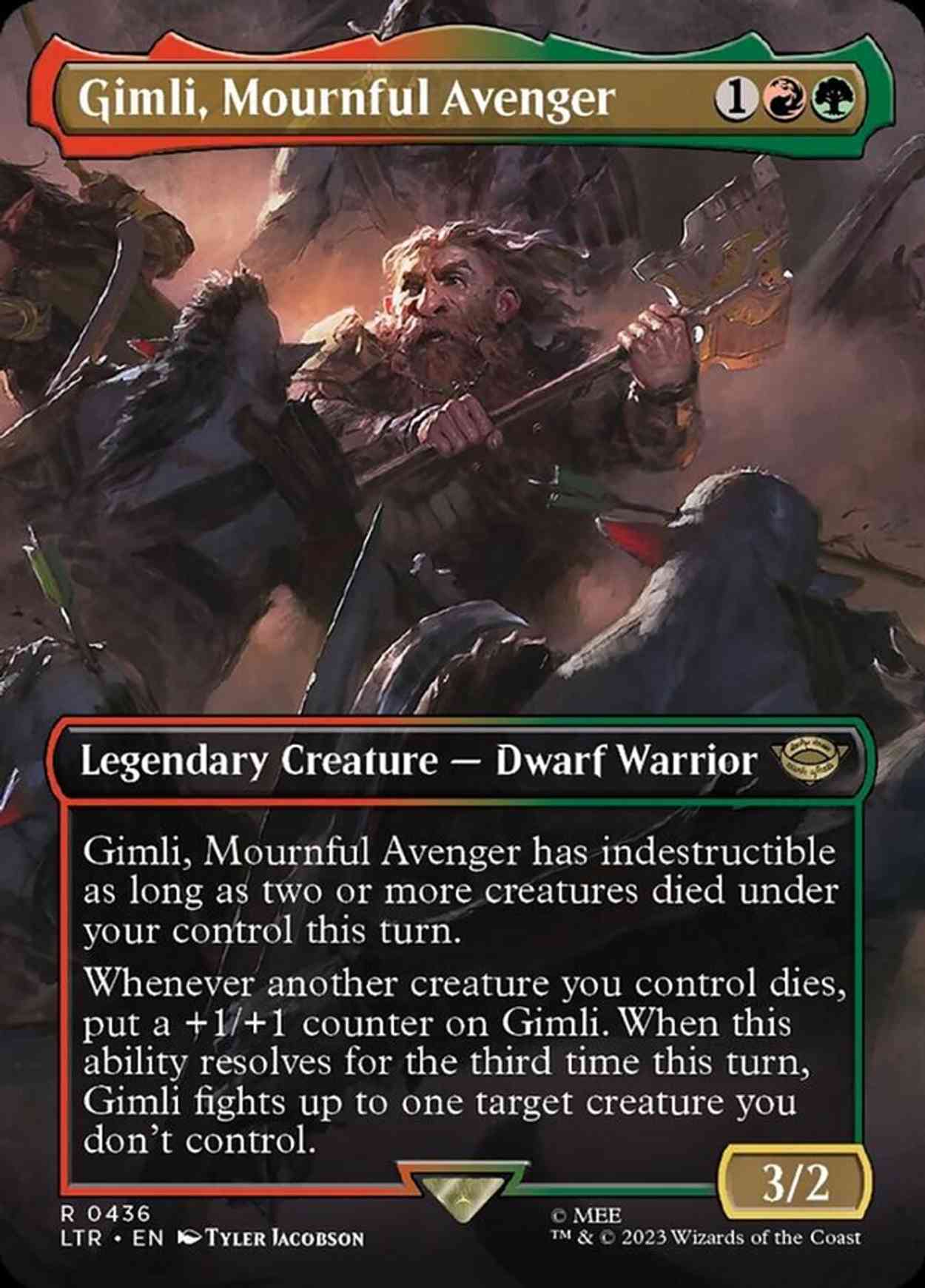 Gimli, Mournful Avenger (Borderless) magic card front