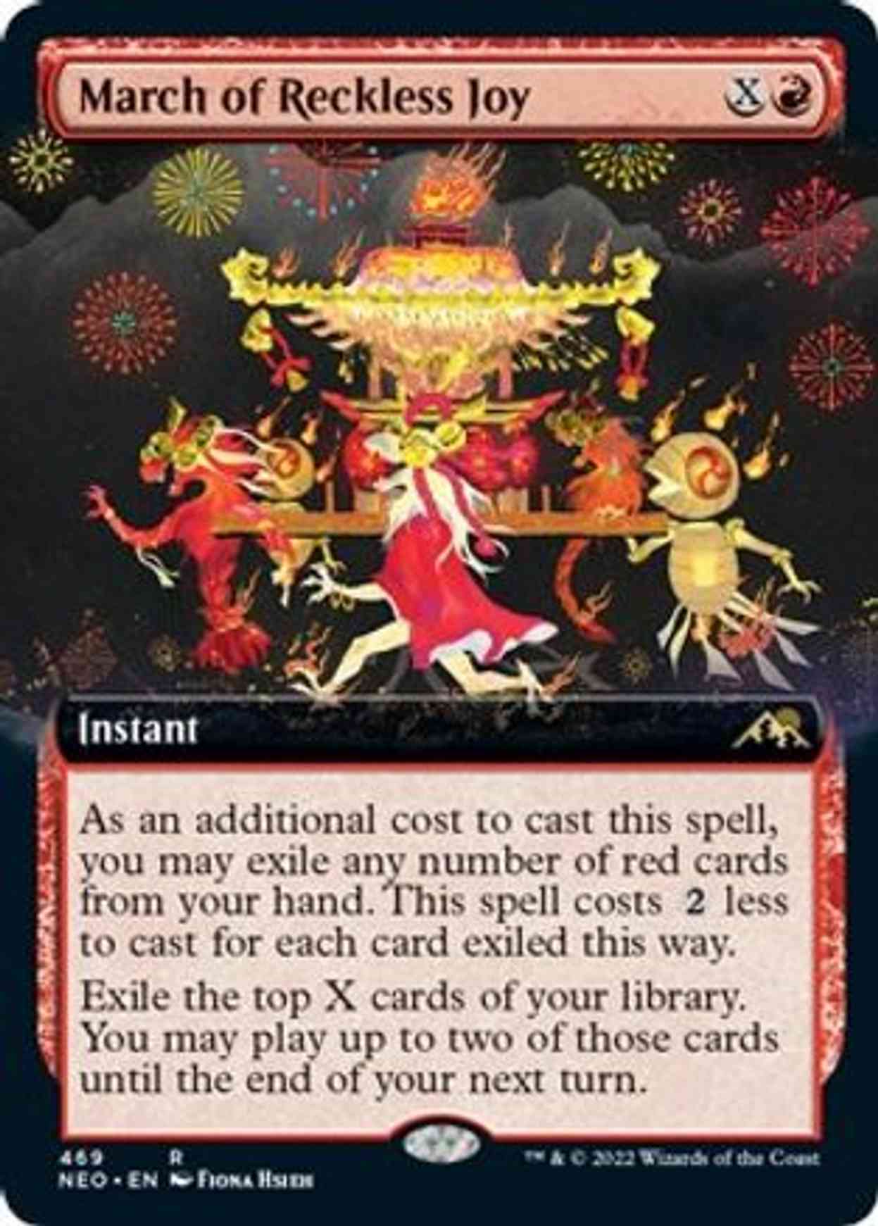 March of Reckless Joy (Extended Art) magic card front