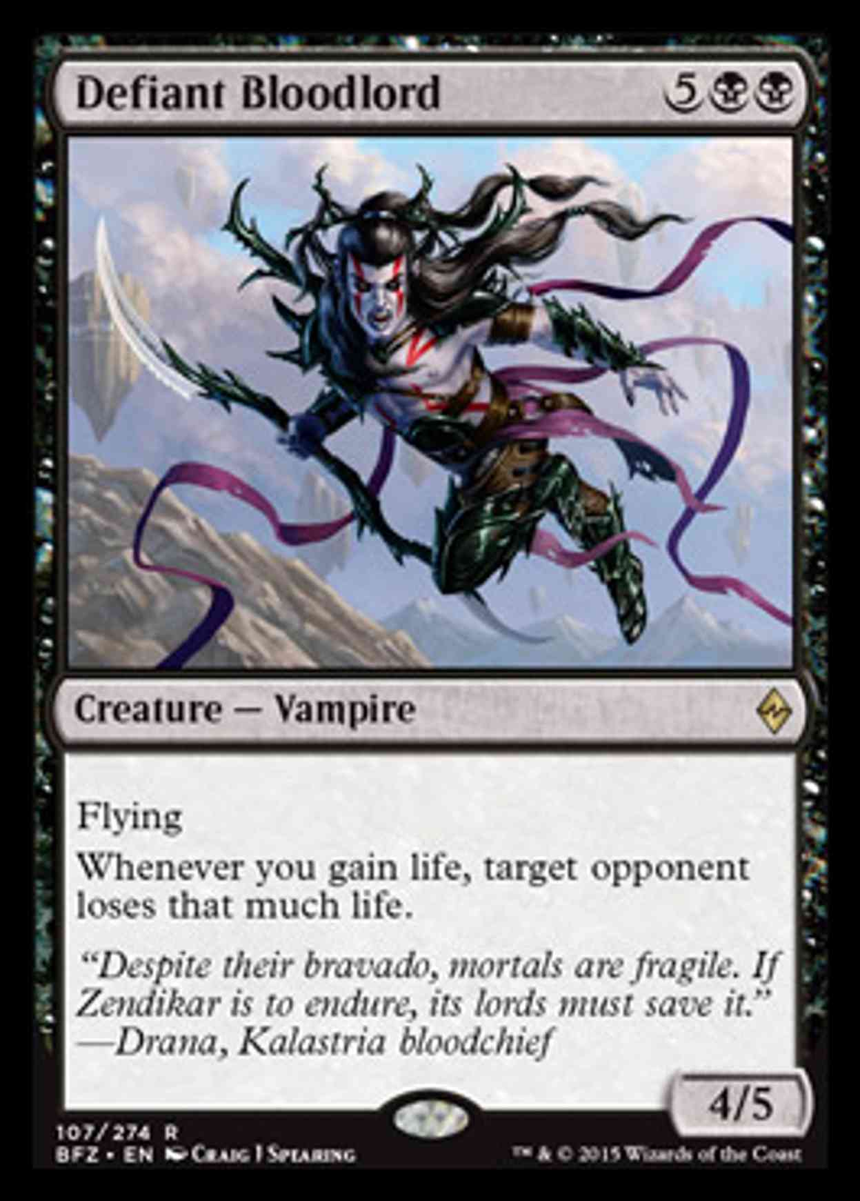 Defiant Bloodlord magic card front