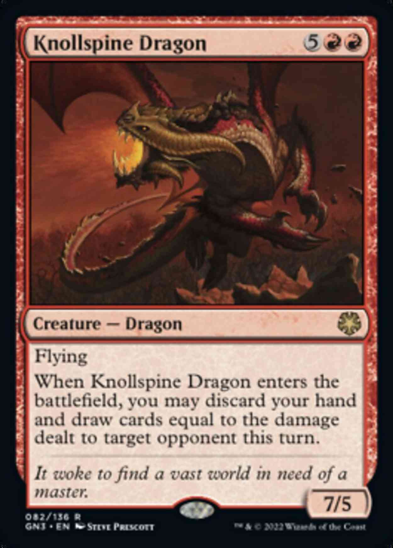Knollspine Dragon magic card front