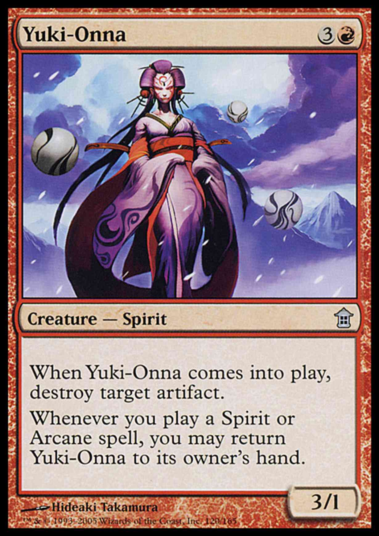 Yuki-Onna magic card front