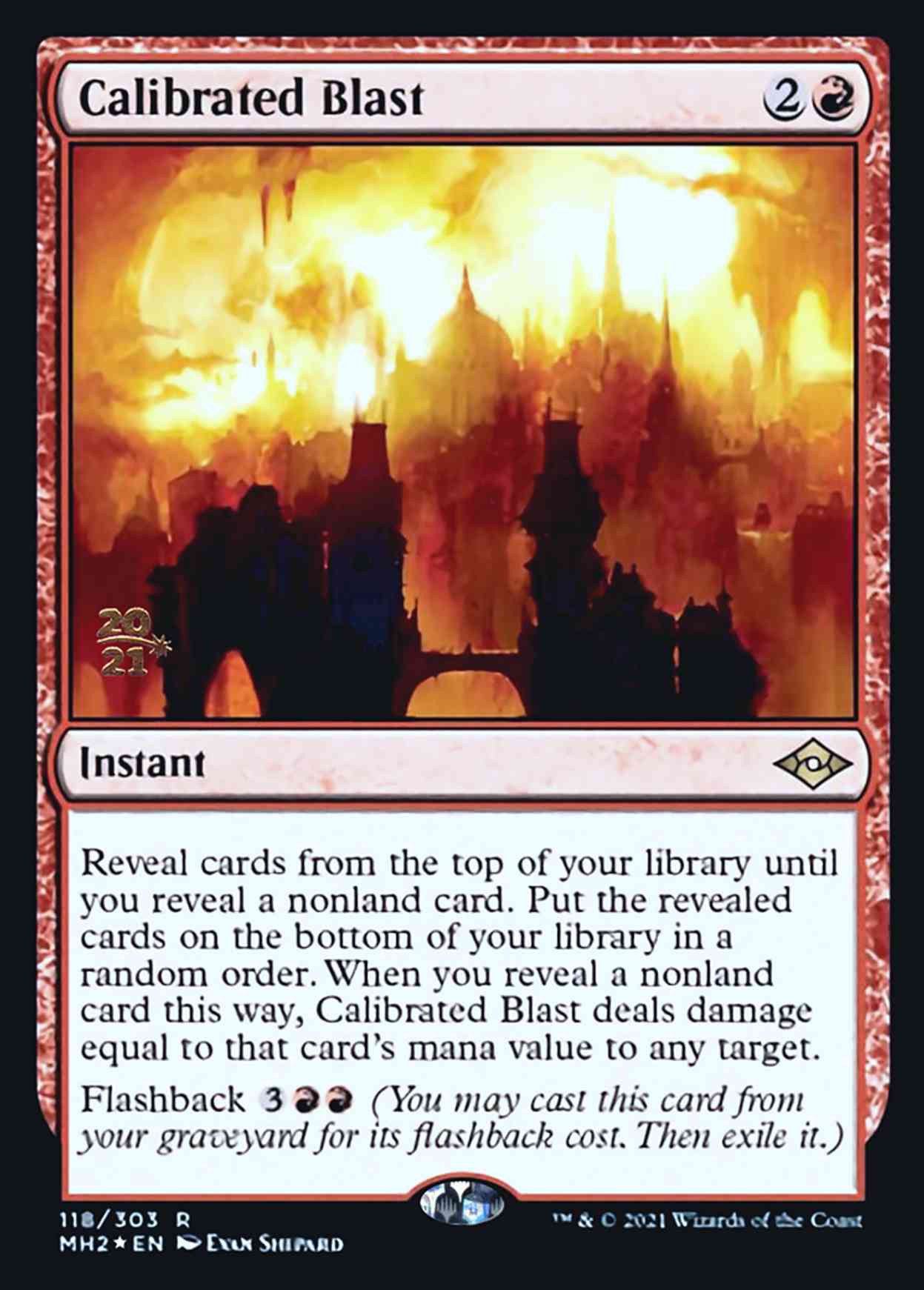 Calibrated Blast magic card front