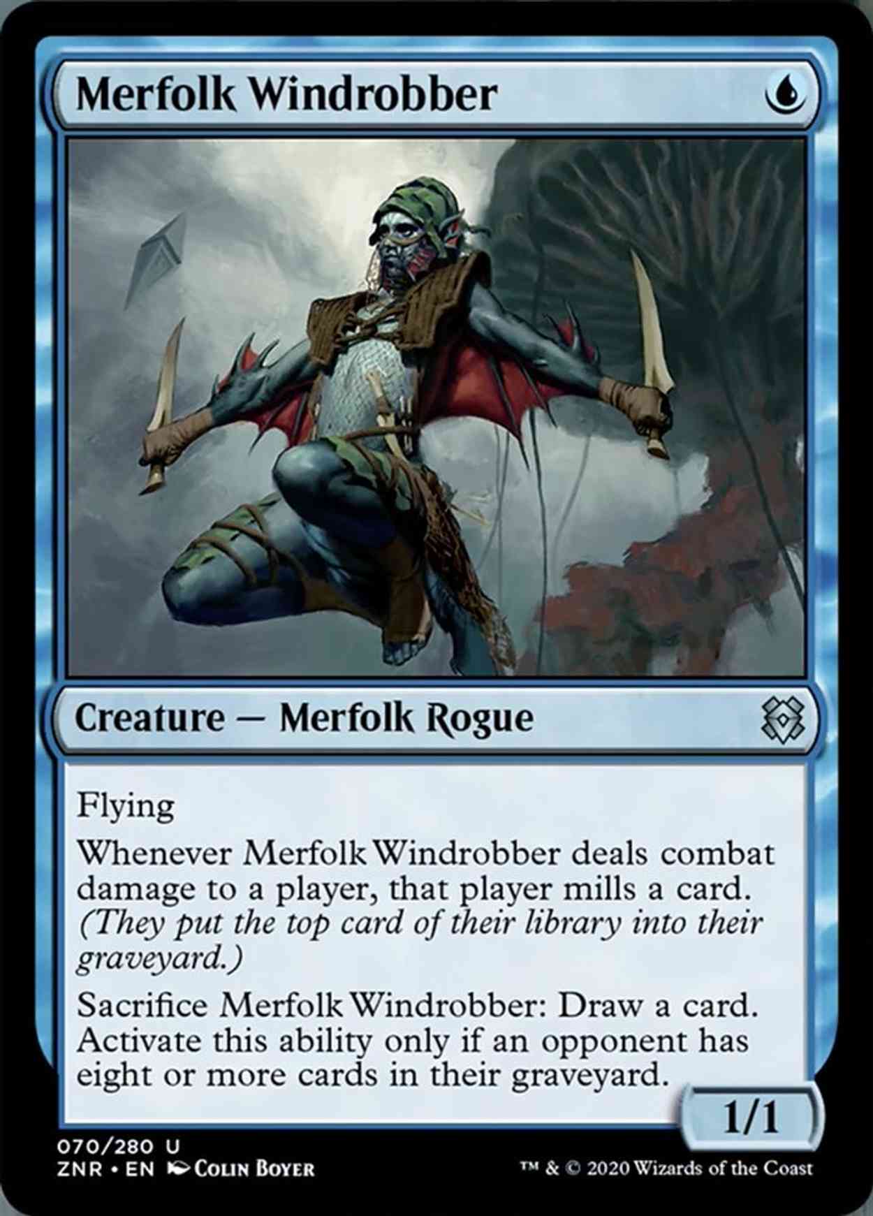 Merfolk Windrobber magic card front