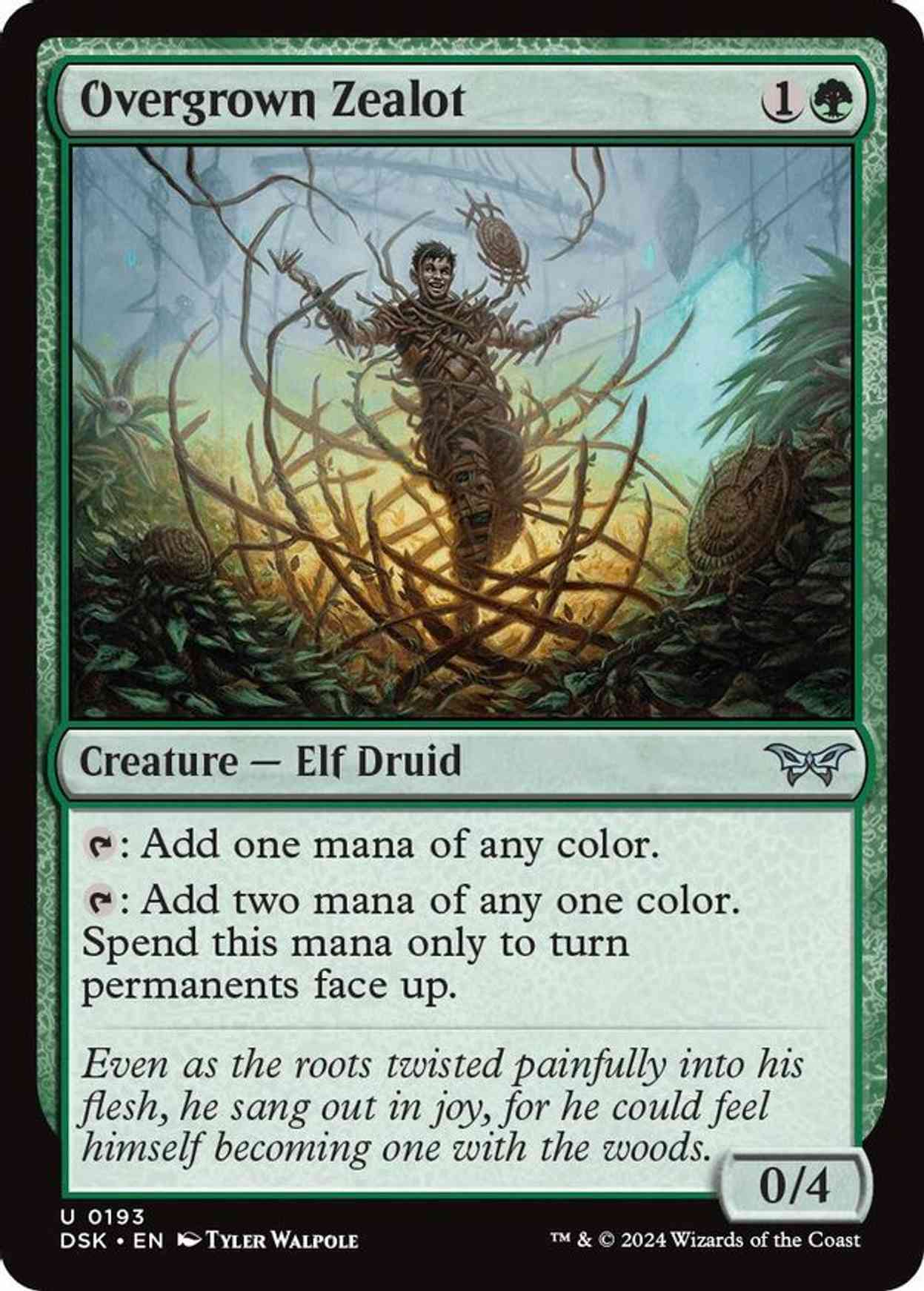 Overgrown Zealot magic card front