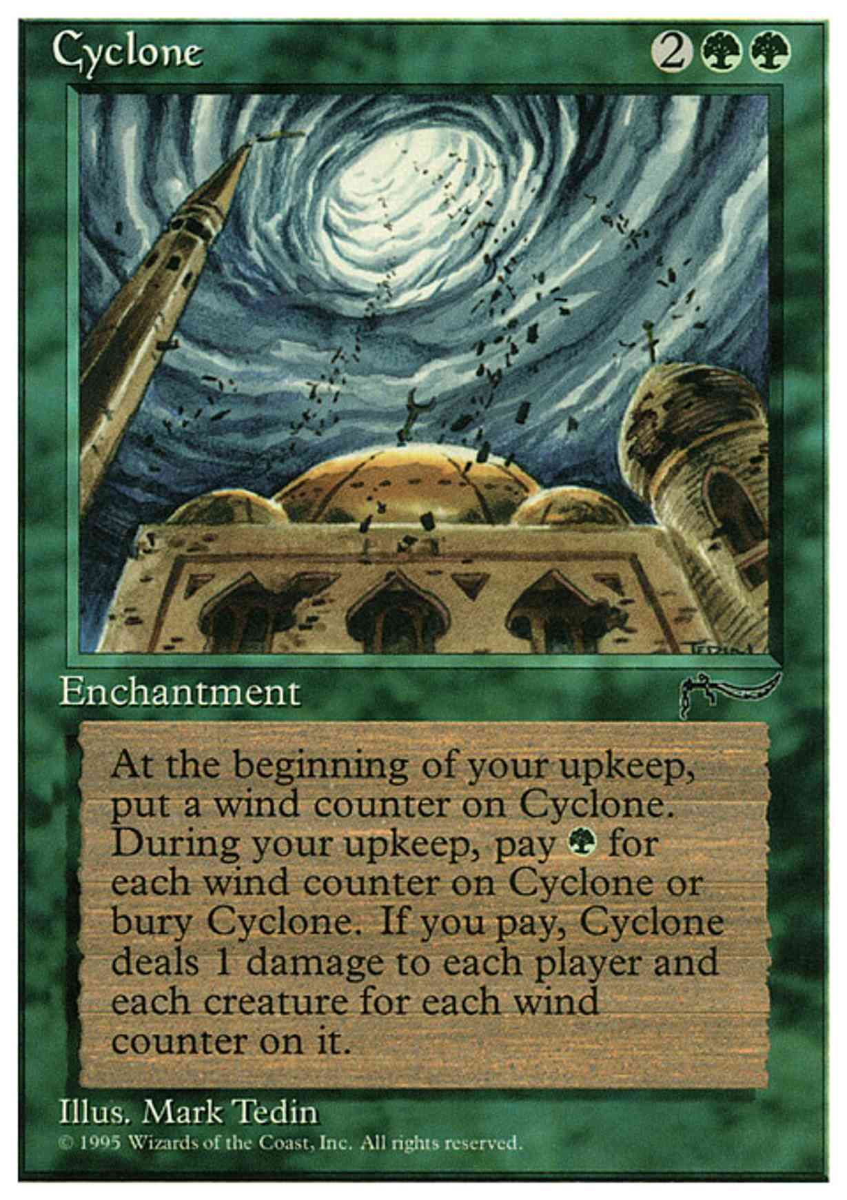 Cyclone magic card front