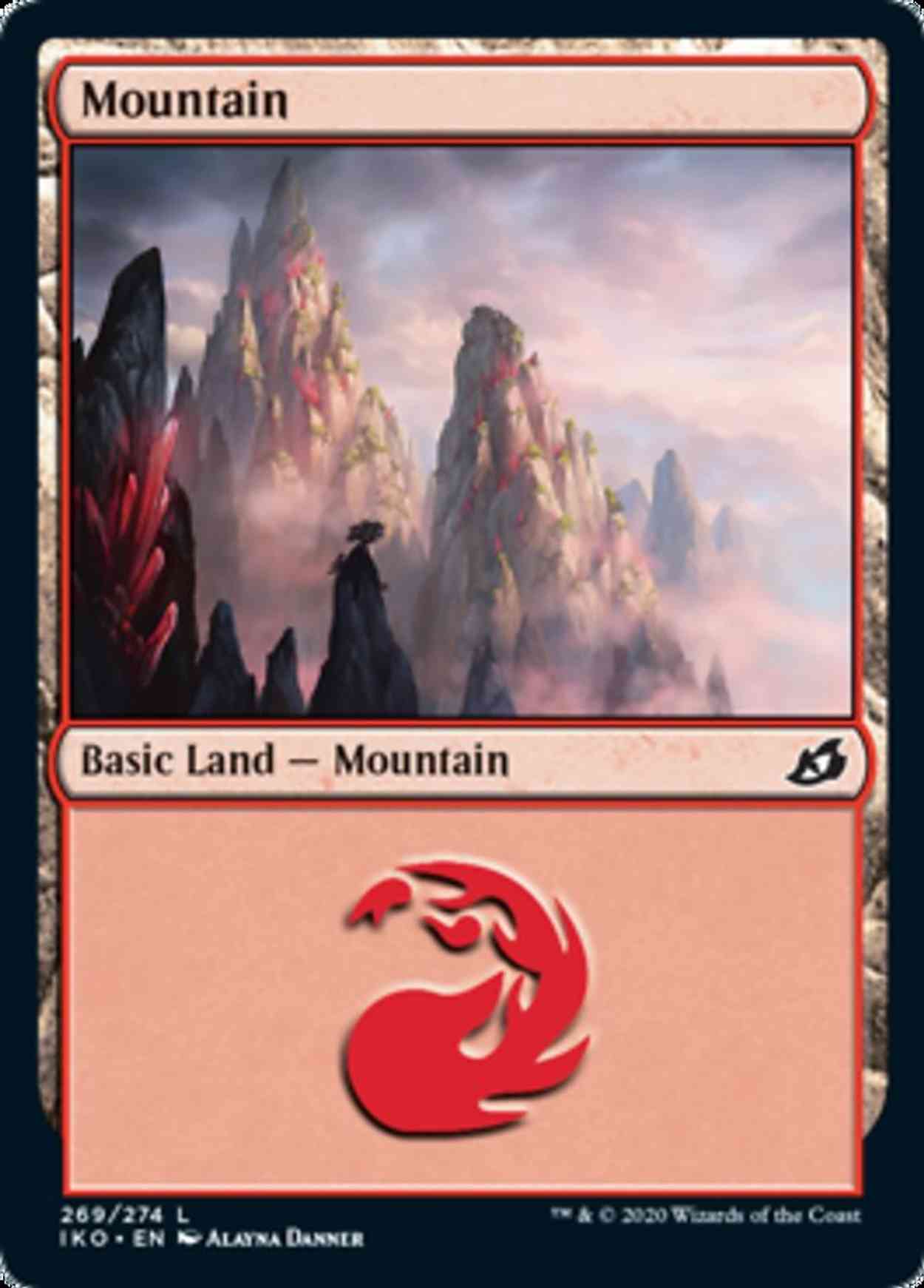 Mountain magic card front