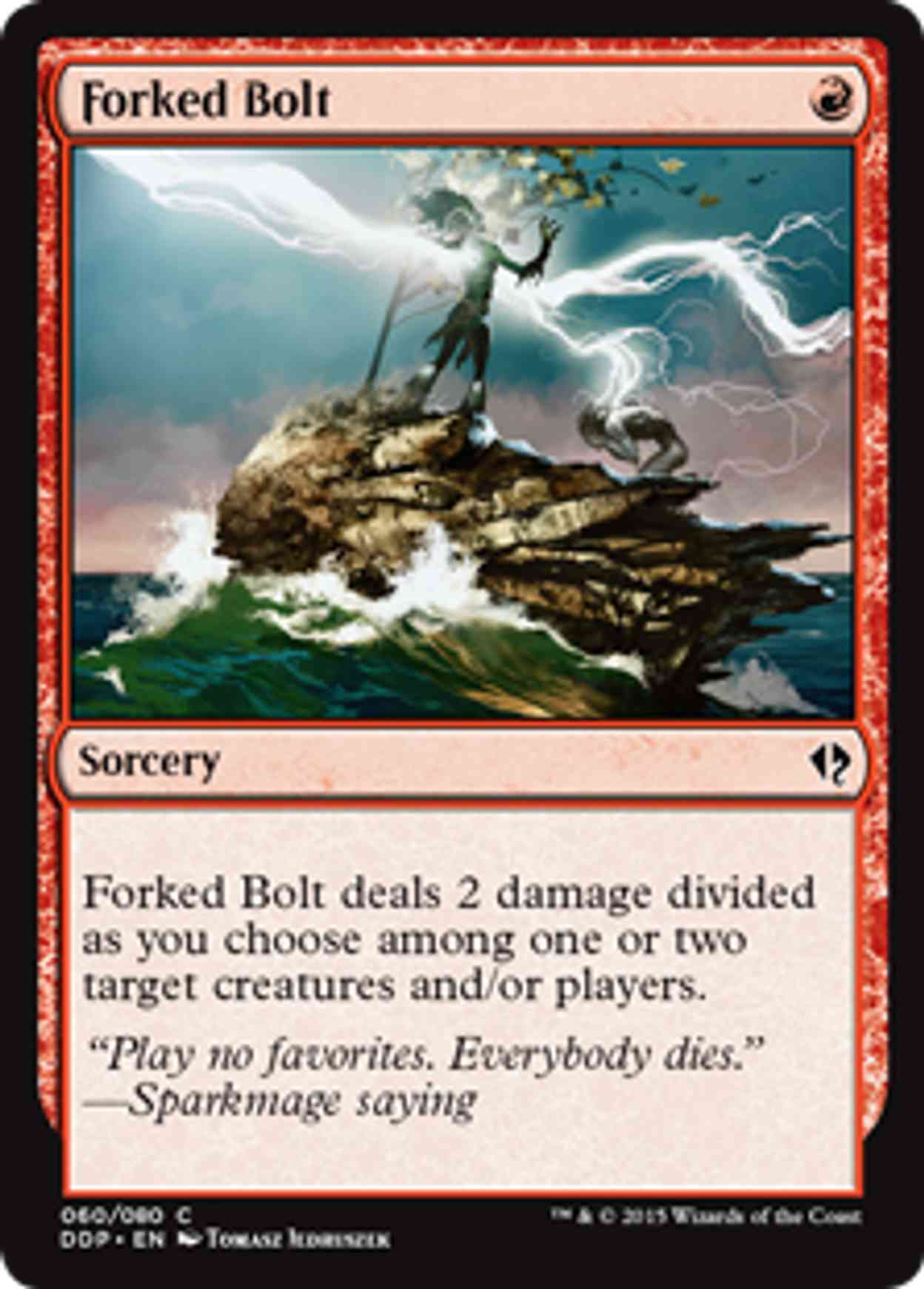 Forked Bolt magic card front